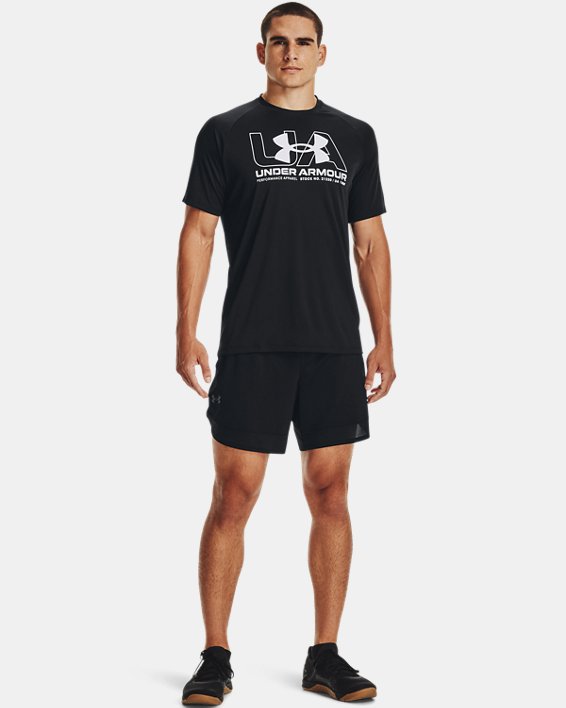 Men's UA Velocity 21230 T-Shirt, Black, pdpMainDesktop image number 2